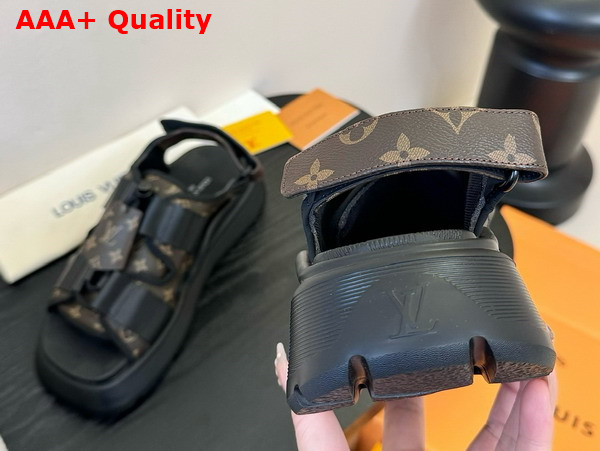 Louis Vuitton Chameleon Platform Sandal in Monogram Canvas Replica