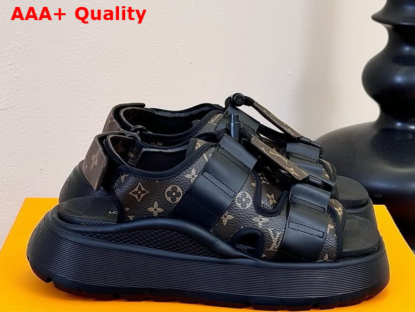 Louis Vuitton Chameleon Platform Sandal in Monogram Canvas Replica