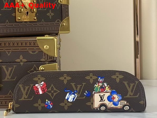 Louis Vuitton Charlotte Pencil Pouch in Brown Monogram Coated Canvas Holiday Joy GI1474 Replica