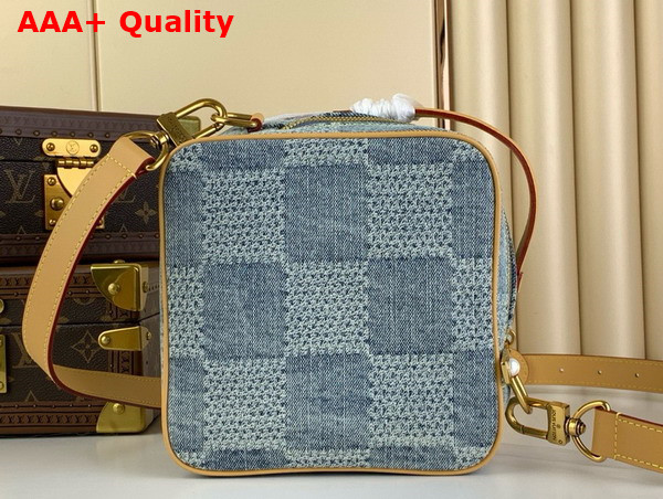 Louis Vuitton Chess Messenger Bag in Blue Damier Denim 3D Cotton Canvas N40706 Replica