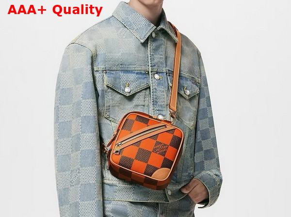Louis Vuitton Chess Messenger in Orange Damier Pop Coated Canvas N40548 Replica