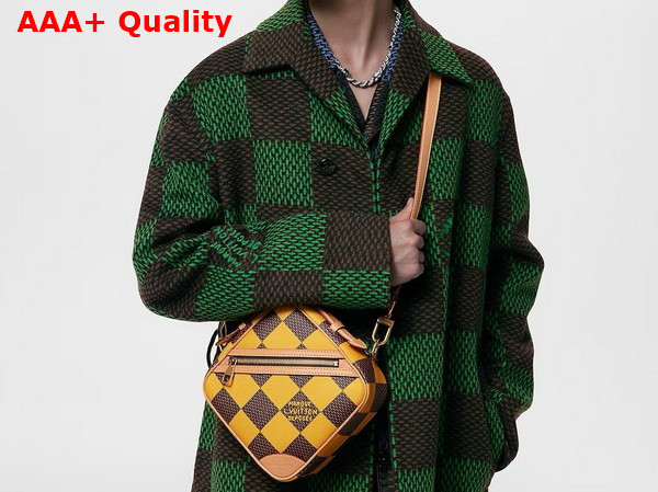 Louis Vuitton Chess Messenger in Yellow Damier Pop Coated Canvas N40562 Replica