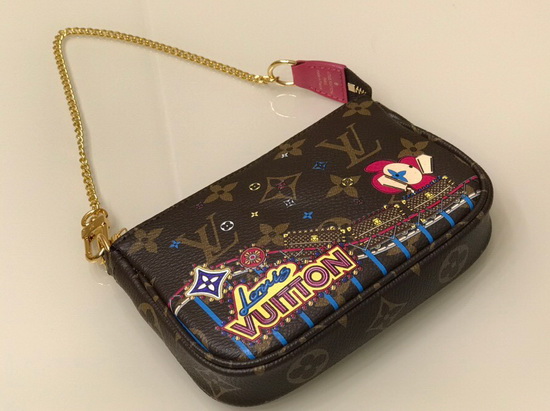 Louis Vuitton Christmas 2020 Edition of the Mini Pochette Accessoires in Monogram Canvas M69752 Replica