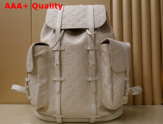 Louis Vuitton Christopher Backpack GM White Taurillon Leather M53286 Replica