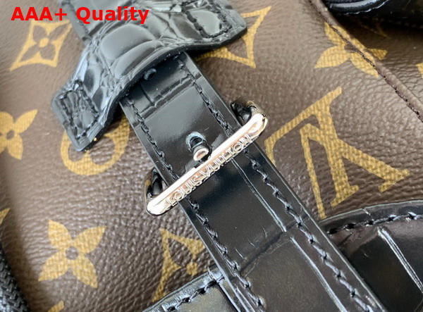 Louis Vuitton Christopher Backpack in Monogram Canvas and Crocodile Mat Replica