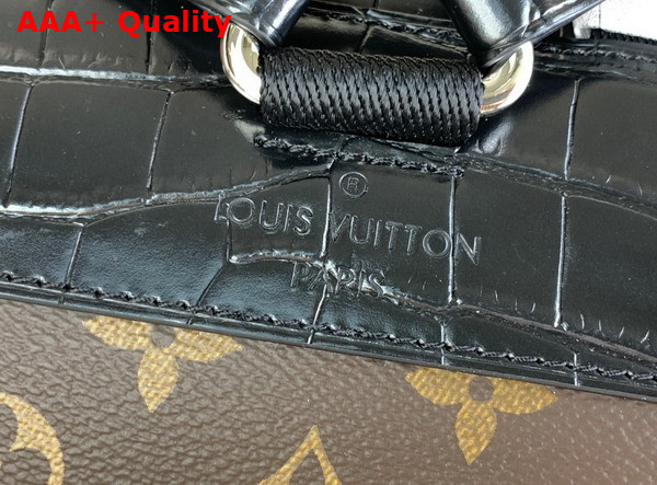 Louis Vuitton Christopher Backpack in Monogram Canvas and Crocodile Mat Replica
