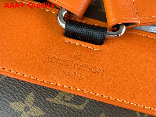 Louis Vuitton Christopher MM Backpack Orange Monogram Macassar Coated Canvas M46814 Replica