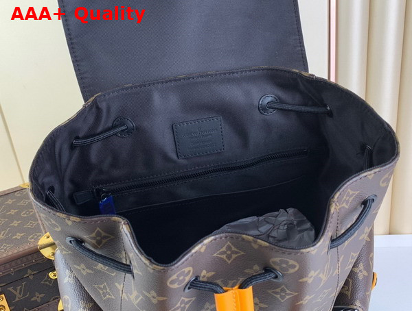 Louis Vuitton Christopher MM Backpack Radiant Sun Monogram Macassar Coated Canvas M46686 Replica