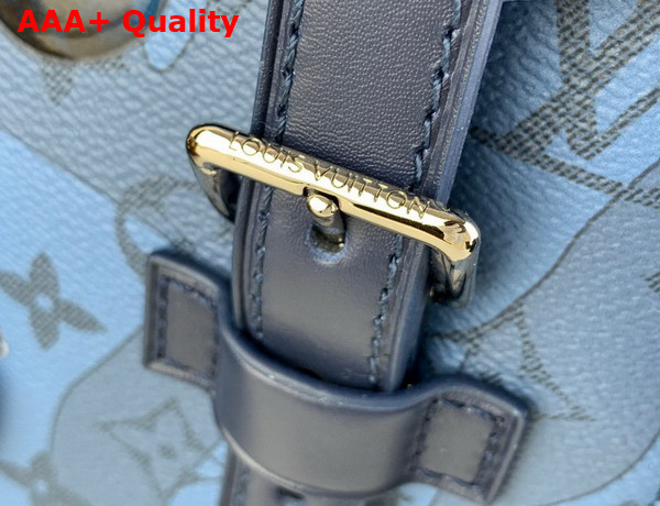 Louis Vuitton Christopher MM Backpack in Abyss Blue Monogram Aquagarden Coated Canvas M22636 Replica