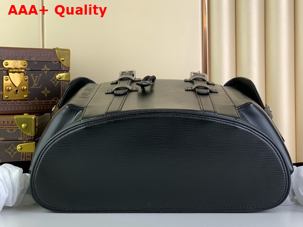 Louis Vuitton Christopher MM Backpack in Black Epi XL Cowhide Leather M24326 Replica