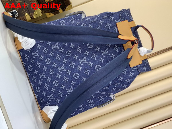 Louis Vuitton Christopher MM Backpack in Blue Monogram Flowers Denim M27554 Replica