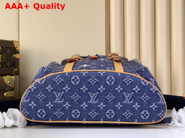 Louis Vuitton Christopher MM Backpack in Blue Monogram Flowers Denim M27554 Replica