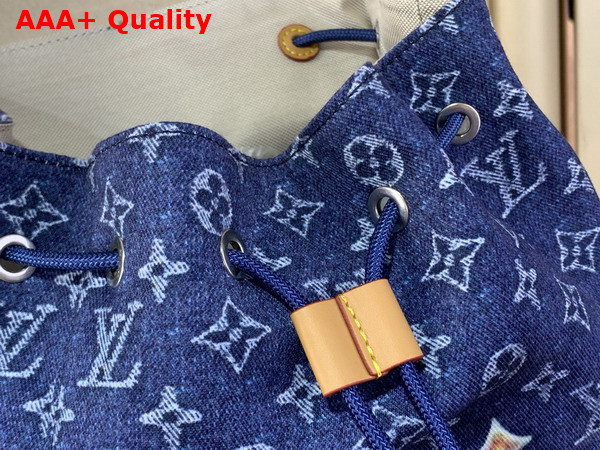 Louis Vuitton Christopher MM Backpack in Blue Monogram Flowers Denim M27554 Replica