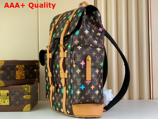 Louis Vuitton Christopher MM Backpack in Chocolate Monogram Craggy Coated Canvas Replica