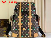 Louis Vuitton Christopher MM Backpack in Chocolate Monogram Craggy Coated Canvas Replica