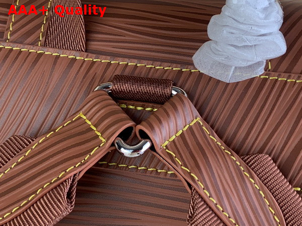 Louis Vuitton Christopher MM Backpack in Cognac Epi XL Grained Leather Replica