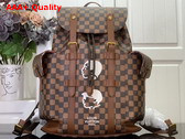 Louis Vuitton Christopher MM Backpack in Damier Phriendship Coated Canvas Replica
