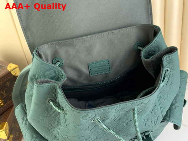 Louis Vuitton Christopher MM Backpack in Forest Green Taurillon Monogram Embossed Cowhide Leather M24428 Replica