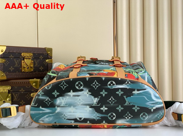 Louis Vuitton Christopher MM Backpack in Navy Blue Monogram Surfin Coated Canvas M24996 Replica