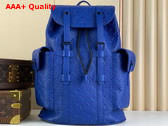 Louis Vuitton Christopher MM Backpack in Racing Blue Taurillon Monogram Cowhide Leather M23189 Replica