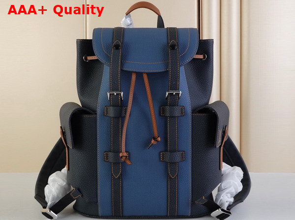 Louis Vuitton Christopher PM Backpack Denim Blue Taurillon Leather M21373 Replica