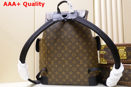 Louis Vuitton Christopher PM Monogram Canvas with Matte Black Trim Embroidered Patches of the LV Friends Virgil Abloh Introduced in His Zoom with Friends Animated Film M45617 Replica