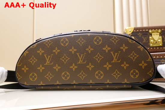 Louis Vuitton Christopher PM Monogram Canvas with Matte Black Trim Embroidered Patches of the LV Friends Virgil Abloh Introduced in His Zoom with Friends Animated Film M45617 Replica