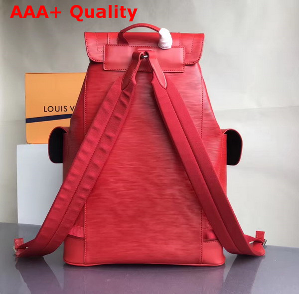 Louis Vuitton Christopher PM Red Epi Leather Supreme Printing Replica