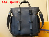 Louis Vuitton Christopher Tote in Black Taurillon Leather M58479 Replica