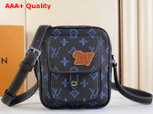 Louis Vuitton Christopher Wearable Wallet in Blue Monogram Coated Canvas M81854 Replica