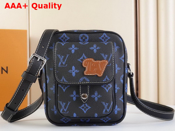 Louis Vuitton Christopher Wearable Wallet in Blue Monogram Coated Canvas M81854 Replica