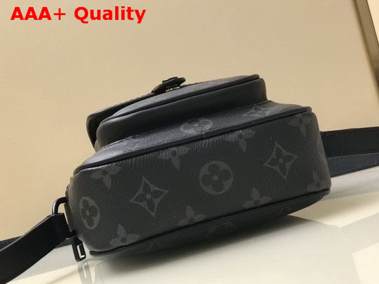 Louis Vuitton Christopher Wearable Wallet in Monogram Eclipse Canvas and Cowhide Leather Replica