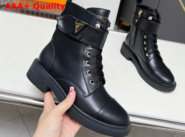 Louis Vuitton Citizen Flat Ranger Boot in Black Calf Leather 1ADCJ5 Replica