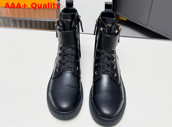 Louis Vuitton Citizen Flat Ranger Boot in Black Calf Leather 1ADCJ5 Replica