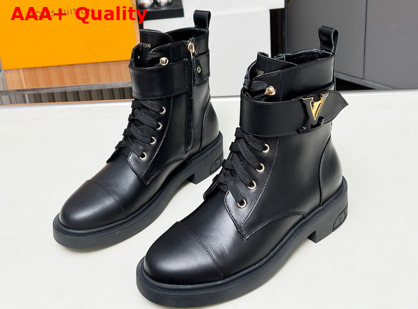 Louis Vuitton Citizen Flat Ranger Boot in Black Calf Leather 1ADCJ5 Replica