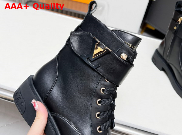 Louis Vuitton Citizen Flat Ranger Boot in Black Calf Leather 1ADCJ5 Replica