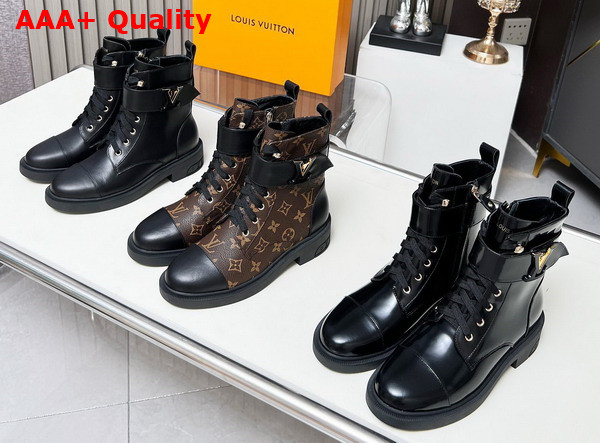 Louis Vuitton Citizen Flat Ranger Boot in Black Calf Leather 1ADCJ5 Replica