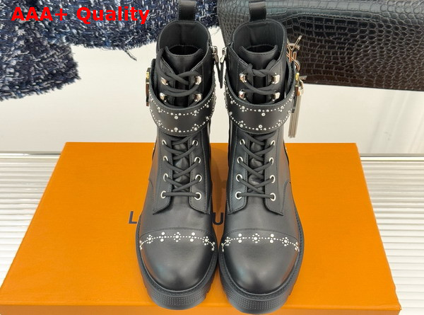 Louis Vuitton Citizen Flat Ranger Boot in Black Plain Calf Leather 1AIEB5 Replica