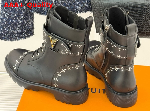 Louis Vuitton Citizen Flat Ranger Boot in Black Plain Calf Leather 1AIEB5 Replica