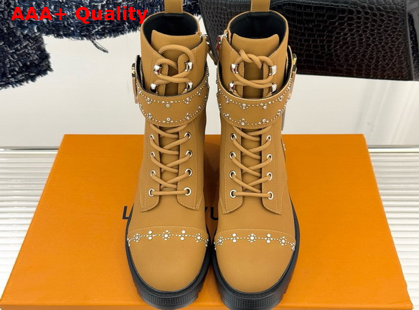 Louis Vuitton Citizen Flat Ranger Boot in Camel Plain Calf Leather Replica