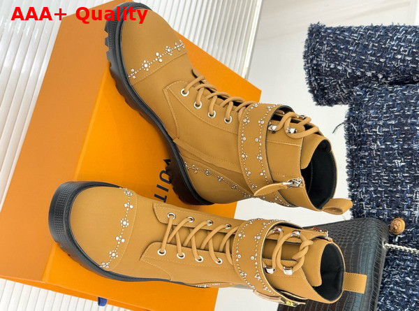 Louis Vuitton Citizen Flat Ranger Boot in Camel Plain Calf Leather Replica