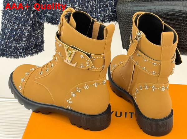 Louis Vuitton Citizen Flat Ranger Boot in Camel Plain Calf Leather Replica