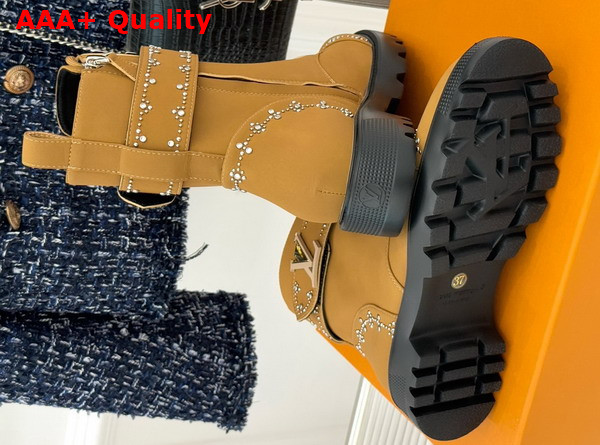 Louis Vuitton Citizen Flat Ranger Boot in Camel Plain Calf Leather Replica