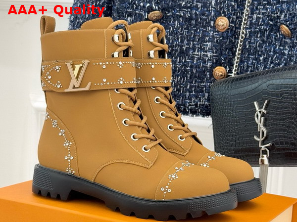 Louis Vuitton Citizen Flat Ranger Boot in Camel Plain Calf Leather Replica