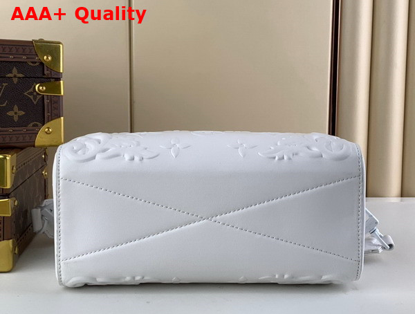 Louis Vuitton City Keepall Bag Features Subtle Debossing Optic White Calf Leather Replica