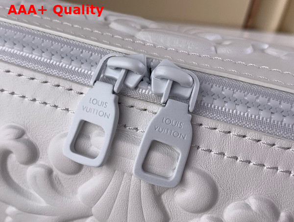 Louis Vuitton City Keepall Bag Features Subtle Debossing Optic White Calf Leather Replica