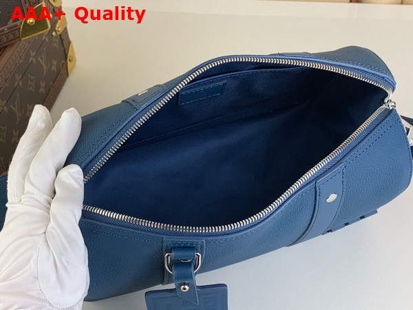 Louis Vuitton City Keepall Bag in Atlantic Blue Cowhide Leather Replica