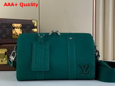 Louis Vuitton City Keepall Bag in Green Aerogram Cowhide Leather Replica