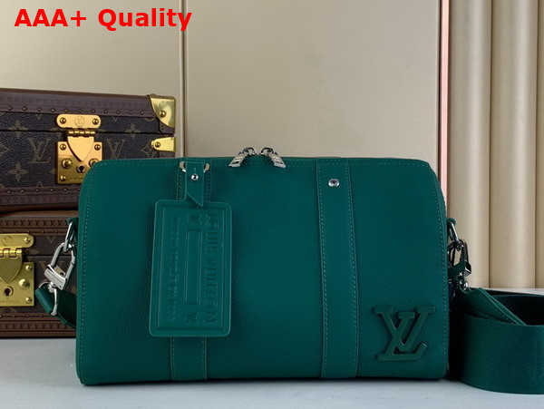 Louis Vuitton City Keepall Bag in Green Aerogram Cowhide Leather Replica