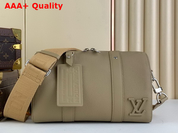 Louis Vuitton City Keepall Bag in Sage Cowhide Leather Replica